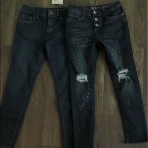 2 pair of dark denim jeans barely worn